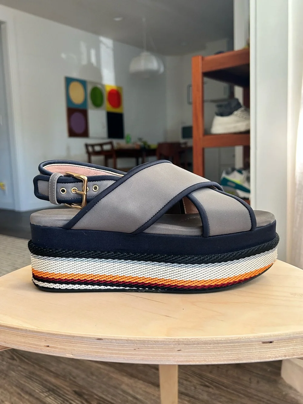 Marni Neoprene Woven Platform Sandals
